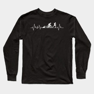 Triathlon Heartbeat Gift Long Sleeve T-Shirt